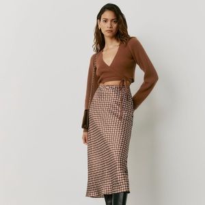 Reformation Pratt Silk Skirt
